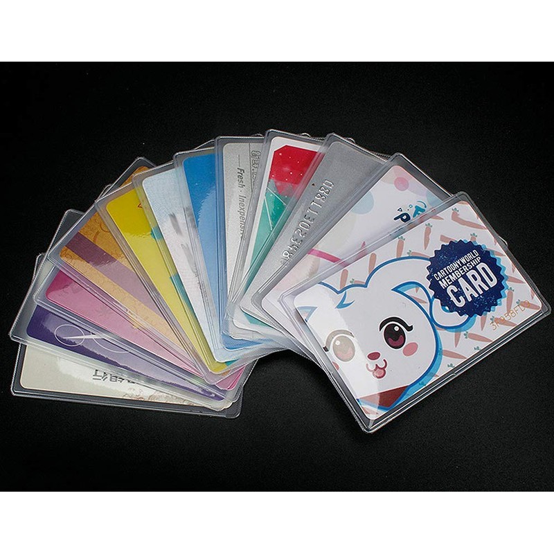 Card Case, Set of 20, Horizontal Insert, Transparent, Thin, Lightweight,