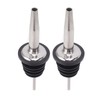24pcs Stainless Steel Bottle Pourers with Black Plastic Cover Conical