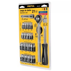 Pretul JUDA-25P Set of 21 tools 1/4" and 3/8" for mechanic