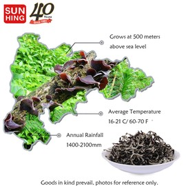 Fortune Dried Black Fungus Dried Woodear Mushroom (Shredded) 4oz. 特級木耳絲 (Pack of 3 )