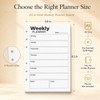 A5 Weekly Planner Inserts, Undated 6-Hole Refill Pages with Monday-Sunday