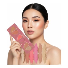 Paleta Facial 3 En 1: Contorno, Rubor E Iluminador En Polvo