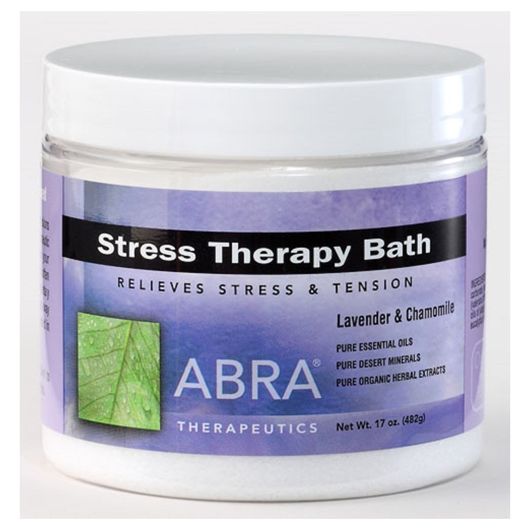 Abra Stress Therapy Sea Salt Bath, Lavender & Chamomile, 17 Ounce