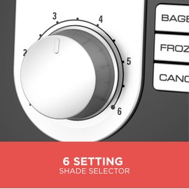 BLACK+DECKER BLACK+DECKER 2-Slice Toaster, T2569B, Extra Wide Slots, 6 Shade Settings, 850 Watts, Crub Tray, Cancel Button