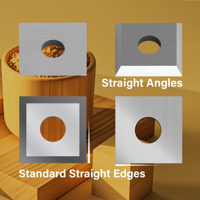 12mm Square Carbide Inserts Cutters Knives Blades 12×12×1.5mm-35°for Woodworking Spiral/Helical