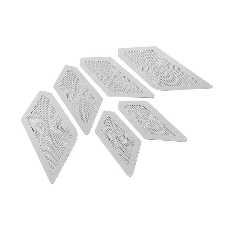 Car Craft Perforated Rear Hood Vent Grille Inserts, Polished Stainless
