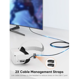 CableCreation 2 Pack-Compatible with Quest Pro/2 Link Cable 16 FT, USB 3.1 to USB C Cable 5 Gbps, Link Cable VR Compatible with Meta Quest 2 Virtual Reality Headsets Gaming PC, 5 Meters