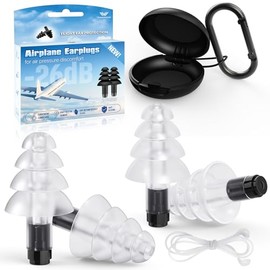 VIGOROAD Tapones Para Los Oídos Para El Alivio De La Presión De Los Oídos Del Avión, 2 Pares Adultos De Silicona Suave Reutilizables Tapones Para Los 