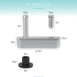 Shuisen Shower Door Pivot Block with 3/4" Pin for Framed Swing Shower Doors, Shower Door Pivot Pin Kit Fits Framed Swing Shower Door Replacement Pivot Bracket, Shower Door Replacement Parts