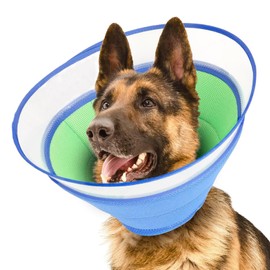 Soft Dog Cone After Surgery - Comfortable Breathable Collar for All Ages, Protects Pets from Licking Wounds, Reduces Anxiety (S)