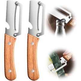 Pelador Verduras Multifunción, 2 en 1 para Cocina Hoja Acero Inoxidable Ultraafilada Pelador Profesional, Pelar Patatas, Zanahorias Abrir Botellas Vin