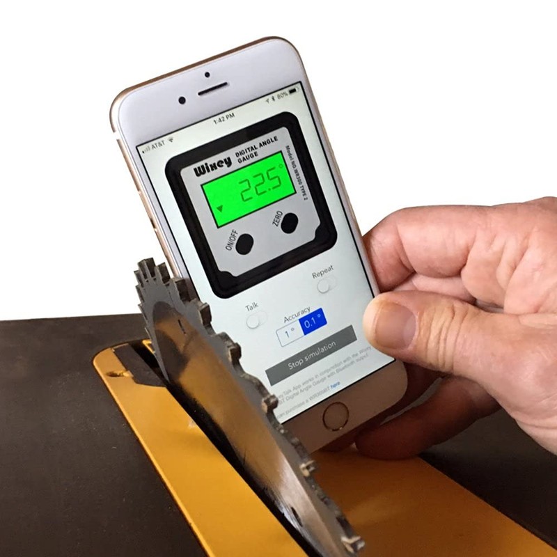 Wixey Smart Angle Gauge Inclinometer with Bluetooth Connectivity to WixeyTalk