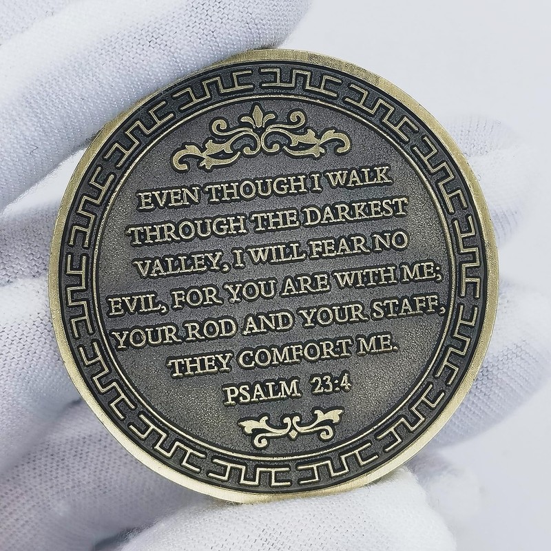 Psalm 23:4 Religious Challenge Coin - The Lord is My