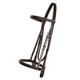 Exion Hunter Bridle with Laced Reins | Handcrafted Stitched English Bridle for Horses | Premium Leather Equestrian Tack | Jumping Snaffle Bridle for Show, Schooling & Training