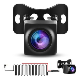 Hikity 4-Pin Rear View Backup Camera Kit for Portable CarPlay Android Auto Screen with 15M Extension Cord Available for Cars Trucks