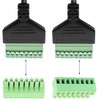 RUNCCI-YUN RJ45 Male to 8 Pins Screw Terminal Block Adapter,