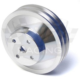 Billet Aluminum Pontiac Underdrive Pulley Kit, 350-400, 428, 455, V-Belt, Power Steering