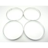 4 centring rings made of aluminium, aluminium in silver, 74.1