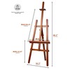 DJAR Wooden Art Easel for Painting,Adjustable Pine Wood Floor Easels