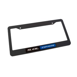 Mustang & F-150 5.0 Blue Coyote Black License Plate Frame