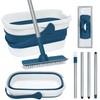 Collapsible Mop and Bucket Set with Scrub Mop and Brush,