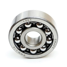Parts and Parts Self-Aligning Ball Bearing 1301 c3 12 x 37 x 12 mm, DIN 630, High Load Capacity, Durable Self-Retaining Self Aligning Ball Bearings, Low Friction, Ideal for Conveyor Systems