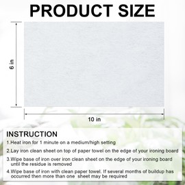 Briwooody 30 Pcs 6 x 10 Inch Hot Iron Cleaner Sheets Faultless Hot Iron Cleaner Iron Cleaner Cream Stainless Steel Soleplate Cleaner Kit Iron Cleaner Lining Cloth