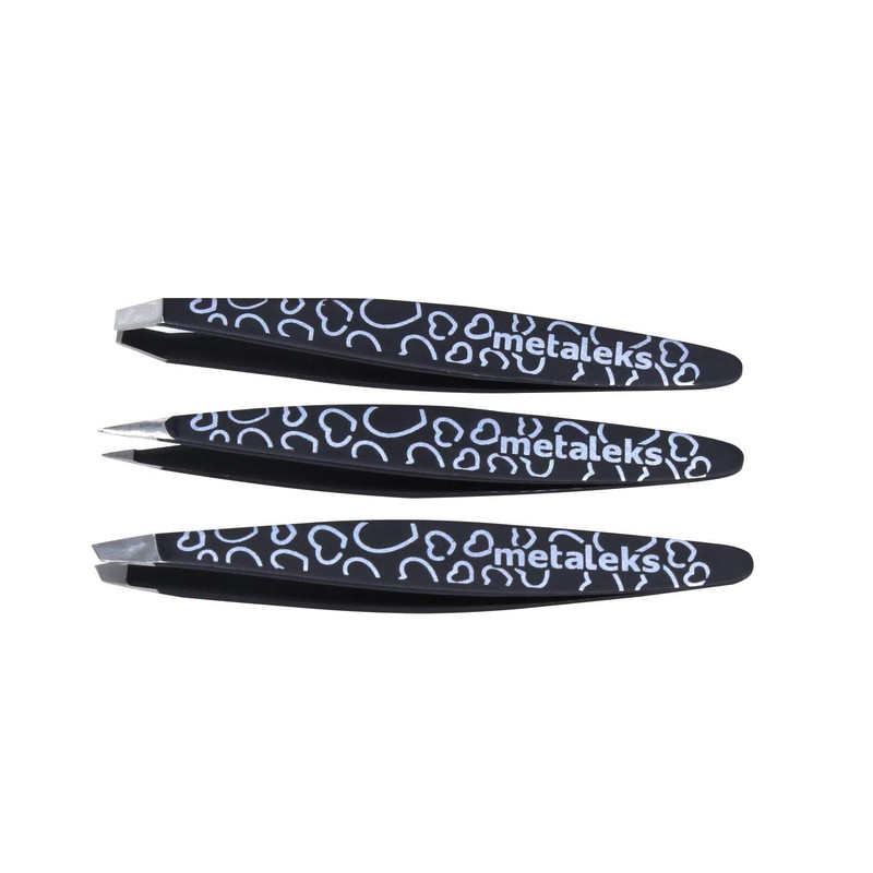 3Pcs EyeBrow Tweezers set With Straight, Slanted, Pointed Tweezers in
