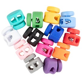 Paracord Planet Double Barrel Cord Lock Draw String Toggle Stopper – Choose from 5, 10, and 20 Pack Sizes (Green, 5 Pack)