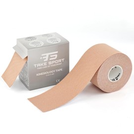 TS TAKE SPORT Kinesio Tape 5 x 5 m Elastic Kinesiology Tape 95% Cotton 5% Spandex for Kinesiology and Neuromuscular Taping, 1 Roll, Water and Sweat Resistant