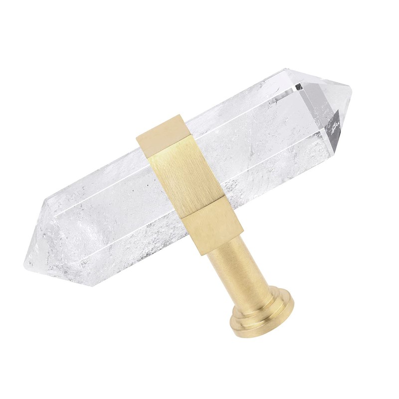mookaitedecor Set of 2 70mm Clear Quartz Crystal Stone Wands