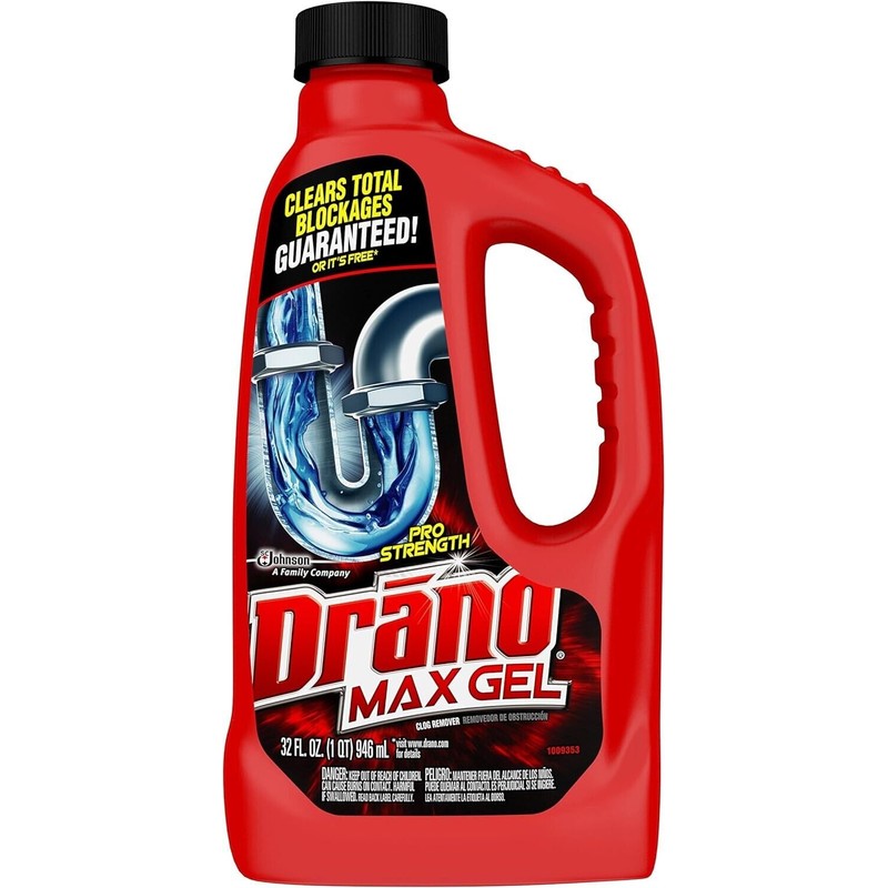 Drano Max Gel Drain Clog Remover, 32 oz - Unclogs