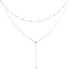 R.Universe 925 Sterling Silver Lariat Double Chain CHOKER Necklace, Gift