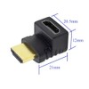 KOKKIA HDMI_Male2Female_270 : HDMI 270 Degree Adapter, Right Angle HDMI
