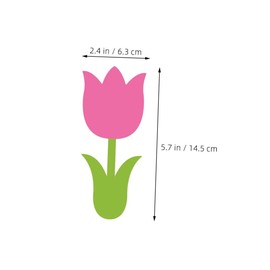 Operitacx 90pcs Spring Tulip Flower Cutouts Colorful Floral Paper Decorations for Home Party and Classroom Easy Application for DIY Craft Projects Enhance Spring Decor with Vibrant Designs