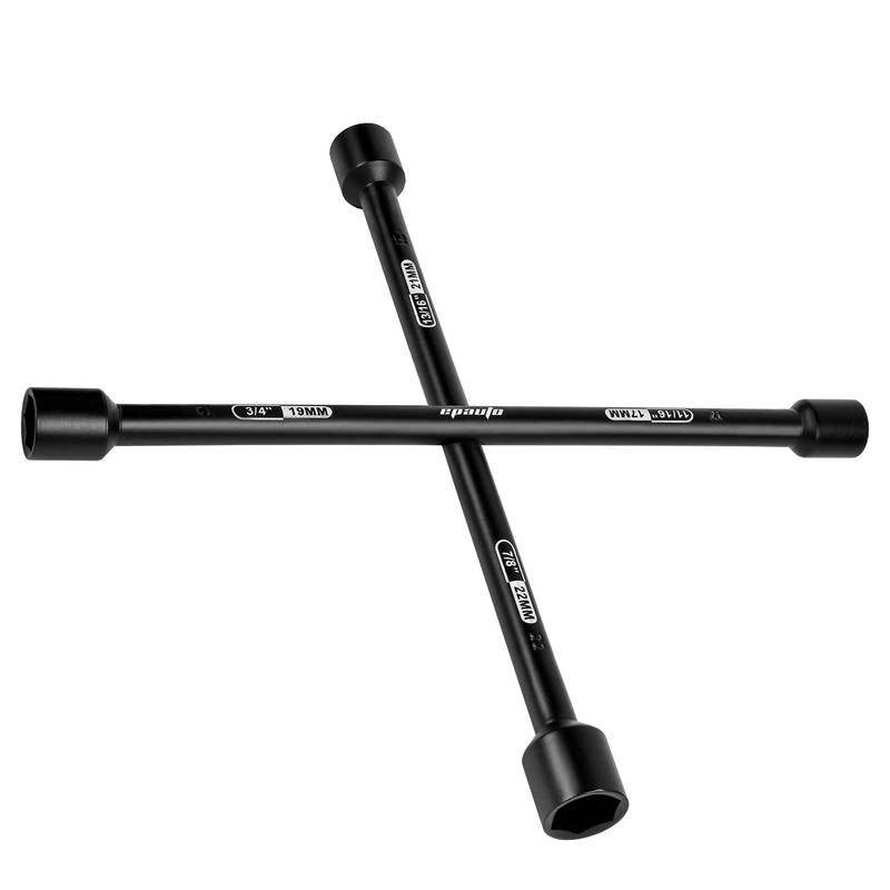 EPAuto 14" Heavy Duty Universal Lug Wrench, 4-Way Cross Wrench,