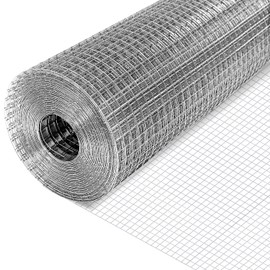 1/2 Inch 19 Gauge Hardware Cloth, 48" x100' Double-Layer Hot-Dip Galvanized After Welding, Heavy-Duty Chicken Coop/Rabbit/Garden Fence Mesh Roll - Durable Welded Poultry Netting, Tree Guard