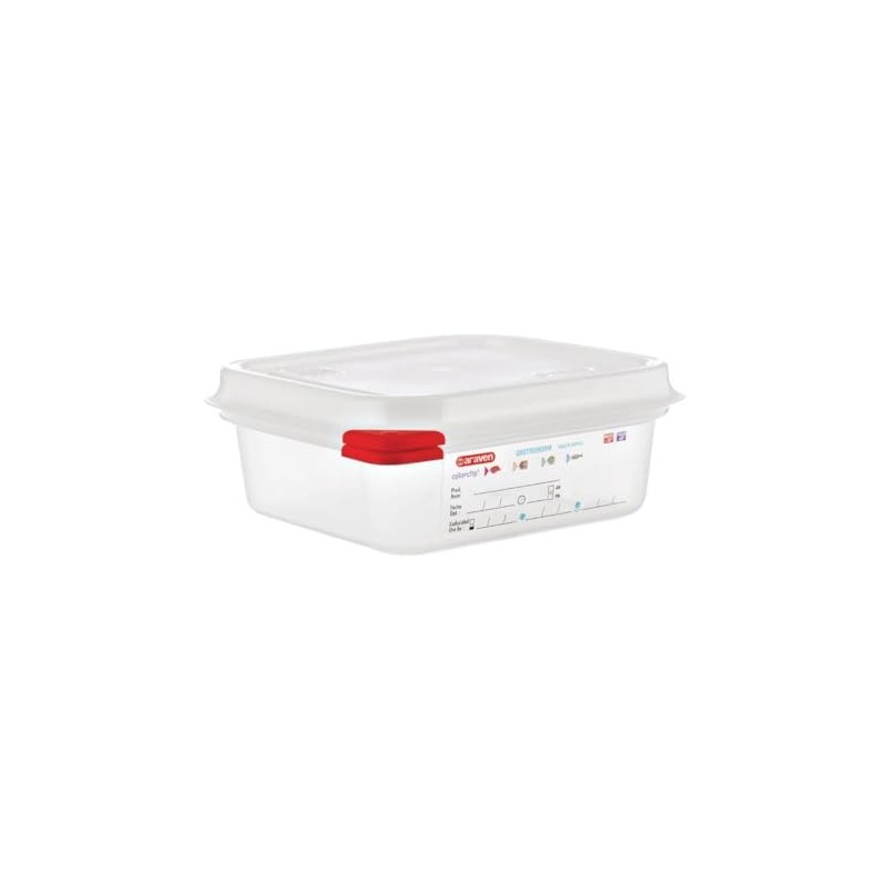 Araven 03350 PP Food Container GN with Lid, 1.1 L,