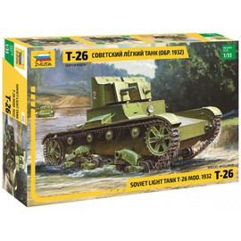 Zvezda 500783542 500783542-1:35 T-26 mod'32 Light Sov.Infantry Tank Plastic Construction Kit Model Kit Assembly Kit for Beginners Detailed Olive