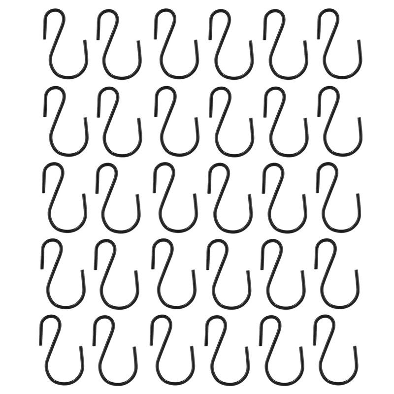 Rierdge Metal Small S Hook Black Hanging Hooks S Shaped