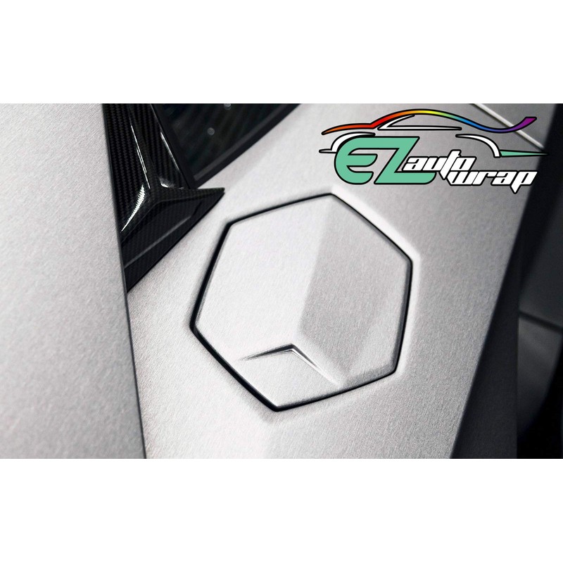 SILVER BRUSHED ALUMINUM VINYL WRAP 12" X 60" PROFESSIONAL GRADE