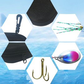 WwuHua Trout Spoon Set, 46 Pieces Trout Bait, Fishing Accessories 2 g / 2.5 g / 3 g / 3.2 g / 3.5 g / 4.5 g / 5 g Spoon Bait, Blinker Fishing Set with Box for Pike, Zander, Perch, Trout (16)