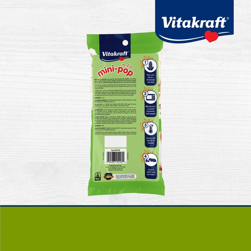 Vitakraft Mini Pops Treat for Small Animals - 100% Real
