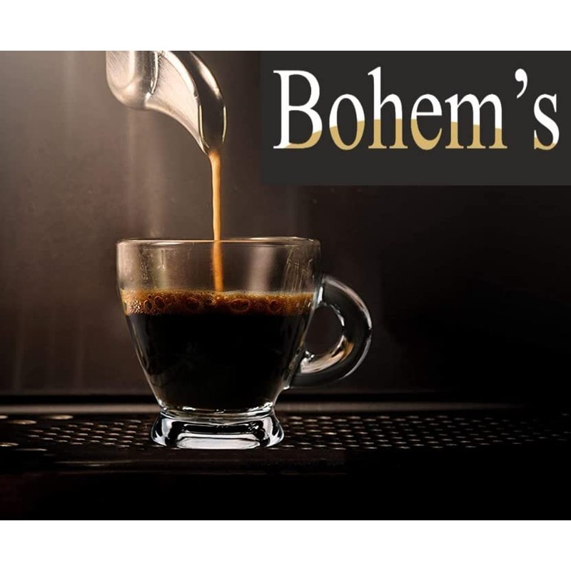 BOHEM'S Espresso Cups, 3.2 oz Small Demitasse Clear Glass Espresso