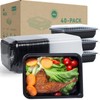 YANGRUI To Go Containers, 40 Pack (40 Trays + 40