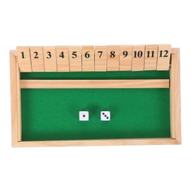 ORFOFE Shut The Box Wooden Dice Game Engaging Math Skills Challenge for Family and Boys and Girls Traditional Bar Board Gatherings and Classroom Activities