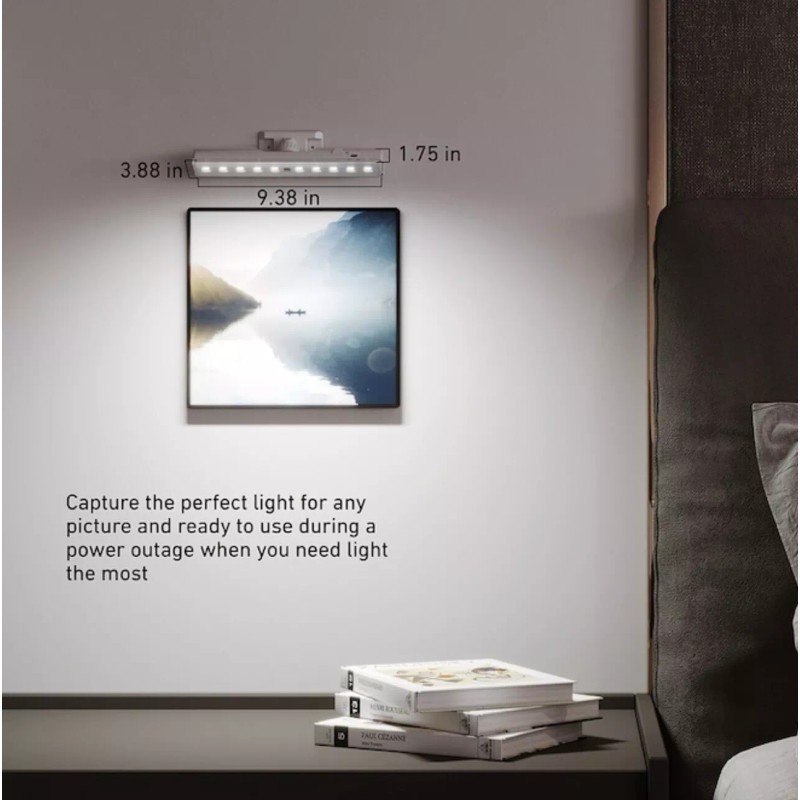 Good Earth, 9" Rechargeable USB Plug-In LED Under-Cabinet Light Bar