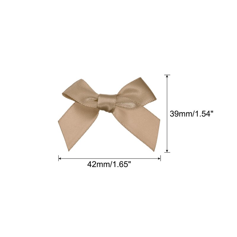 MECCANIXITY 50Pcs Mini Ribbon Bow Mini Fabric Satin Ribbon Flower