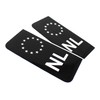 2 x Number Plate EU Field Sticker Film, Black, Car,