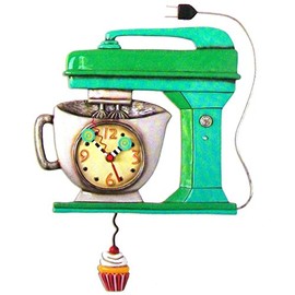 Allen Design Studios "Vintage Mixer Green" Mixer Kitchen Wall Clock